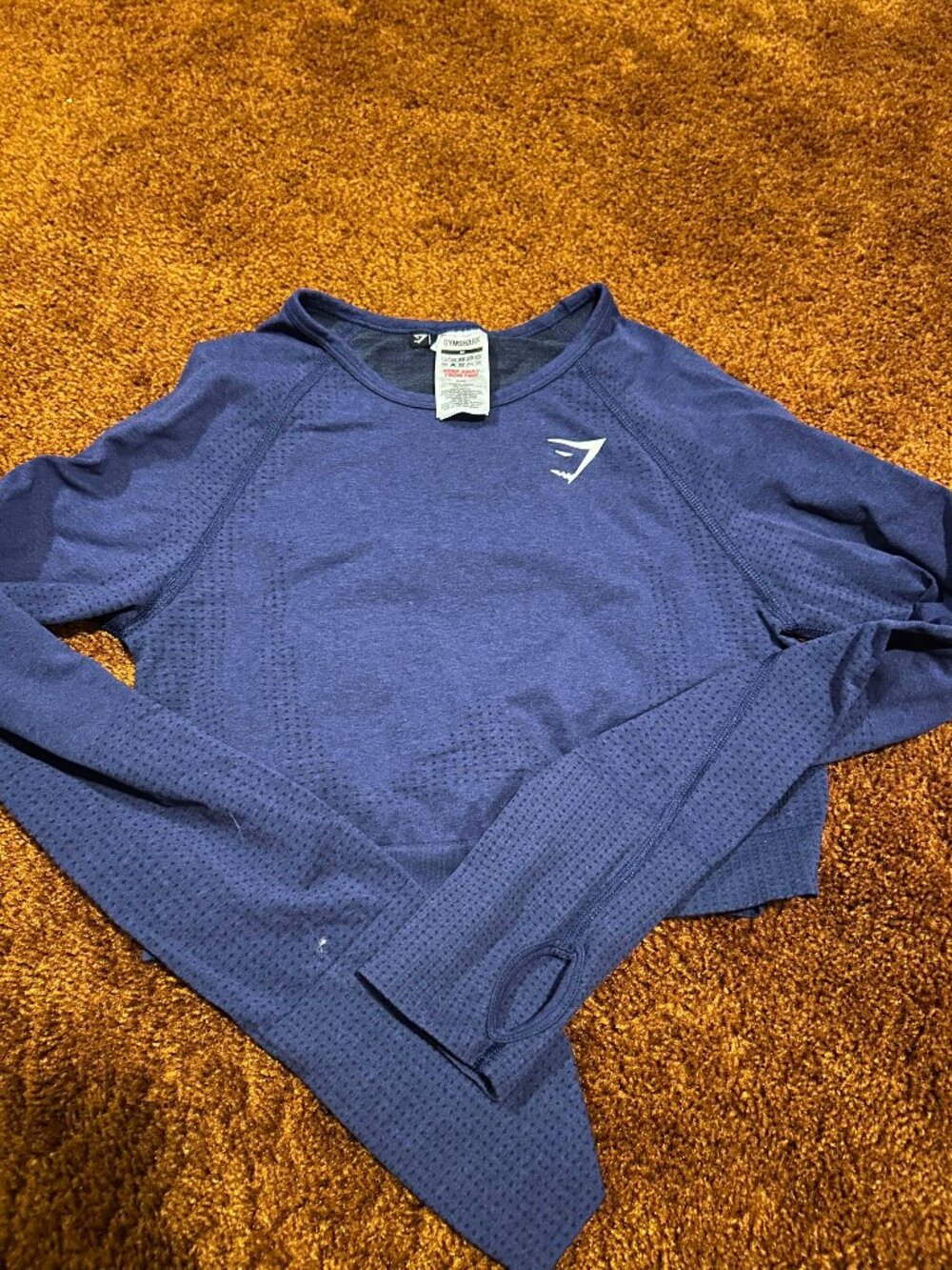 GYMSHARK blue longsleeve top